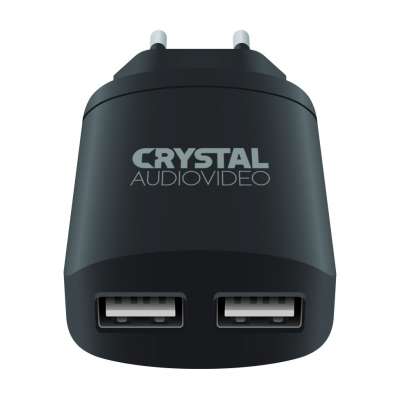 CRYSTAL AUDIO P2-3.4 5V / 3.4A Dual USB Wall Charger