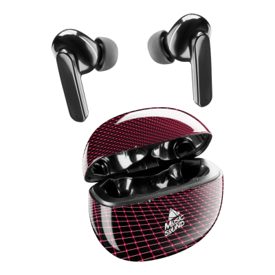 CELLULAR LINE 414350 Music Sound Fantasy Bluetooth Ακουστικά TWS Μαύρα με Θήκη Φόρτισης Μπορντό