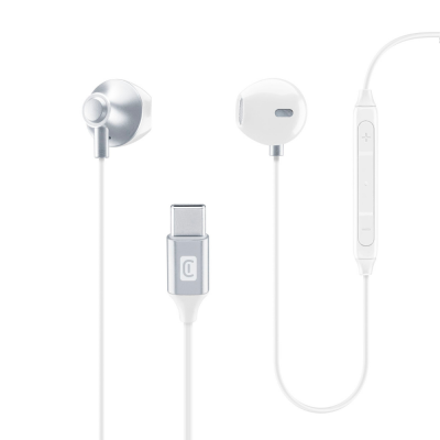 CELLULAR LINE 422379 Handsfree Ακουστικά Orbit με βύσμα Type-C Λευκά