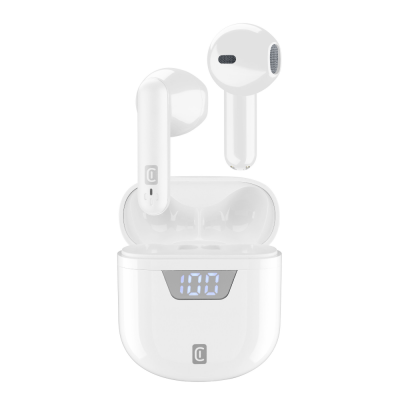 CELLULAR LINE 424007 Seek Bluetooth Ακουστικά TWS Λευκά με Θήκη Φόρτισης Λευκή