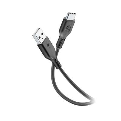 CELLULAR LINE 428203 USB Καλώδιο Συγχρονισμού και Φόρτισης Type-C (1,2m) Μαύρο