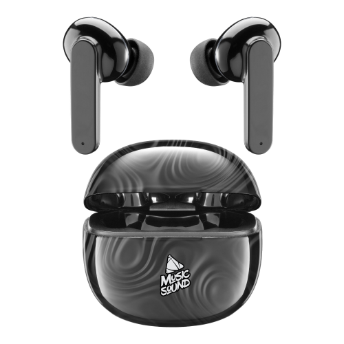 CELLULAR LINE 435119 Music Sound Fantasy Bluetooth Ακουστικά TWS Μαύρα με Θήκη Φόρτισης Μαύρη