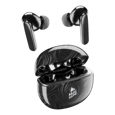 CELLULAR LINE 435119 Music Sound Fantasy Bluetooth Ακουστικά TWS Μαύρα με Θήκη Φόρτισης Μαύρη