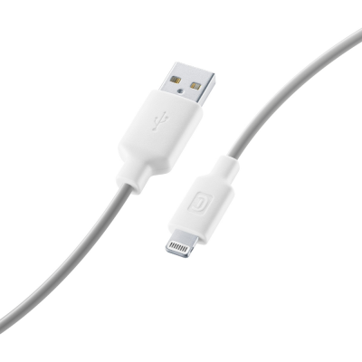 CELLULAR LINE 241338 USB Καλώδιο Συγχρονισμού και Φόρτισης Lightning για Apple (1m) Λευκό