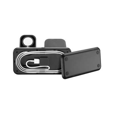 CELLULAR LINE 432231 Ασύρματος Φορτιστής 3-σε-1 για iPhone/AirPods/Apple Watch Μαύρος