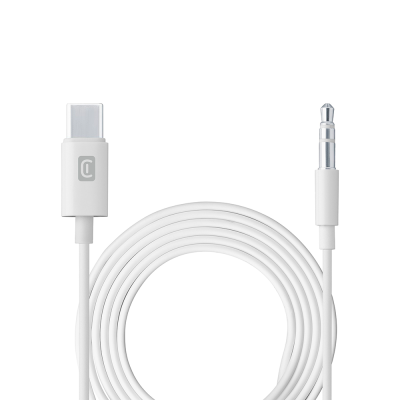 CELLULAR LINE 384097 Καλώδιο Ήχου Type-C/3,5mm Aux (1m) Λευκό