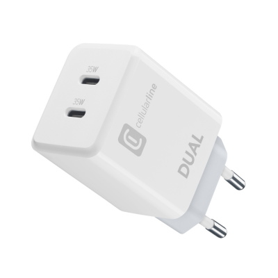 CELLULAR LINE 453809 Φορτιστής Σπιτιού για Apple με Θύρα Type-C 35W Λευκός