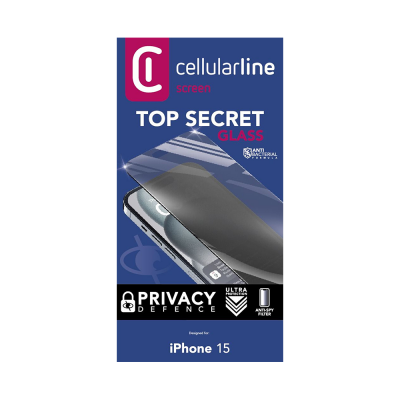 CELLULAR LINE 467738 Γυαλί Προστασίας Οθόνης με Privacy Filter για iPhone 15