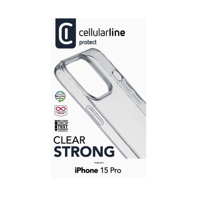 CELLULAR LINE 466137 Θήκη Κινητού Σκληρής Σιλικόνης Clear Duo για iPhone 15 Pro Διαφανής