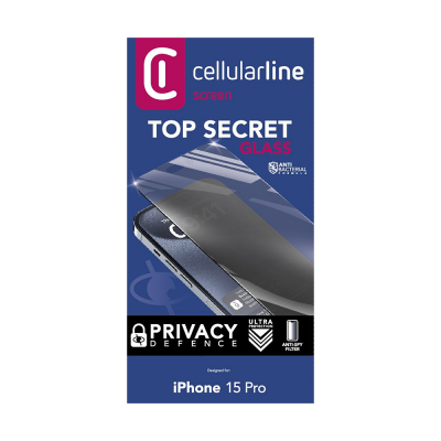 CELLULAR LINE 467752 Γυαλί Προστασίας Οθόνης με Privacy Filter για iPhone 15 Pro