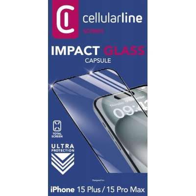 CELLULAR LINE 467486 Γυαλί Προστασίας Οθόνης για iPhone 15 Plus/15 Pro Max
