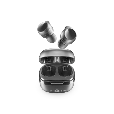 CELLULAR LINE 467868 Music Sound Flow Bluetooth Ακουστικά TWS με Θήκη Φόρτισης Μαύρα