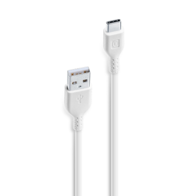 CELLULAR LINE 295706 USB Καλώδιο Συγχρονισμού και Φόρτισης Type-C (0,6m) Λευκό