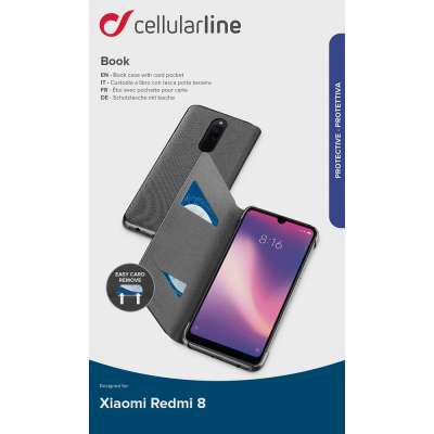 CELLULAR LINE 371035 Θήκη Κινητού Book για Xiaomi Redmi 8 Μαύρη