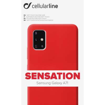 CELLULAR LINE 372964 Sensation Θήκη Κινητού Σιλικόνης Back Cover για Samsung Galaxy A51 Κόκκινη