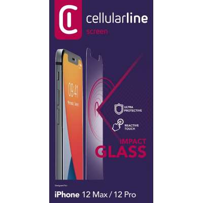 CELLULAR LINE 388781 Γυαλί Προστασίας Οθόνης για iPhone 12/12 Pro