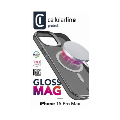 CELLULAR LINE Μαγνητική Θήκη Κινητού για Magsafe Φορτιστή iPhone 15 Pro Max Μαύρη