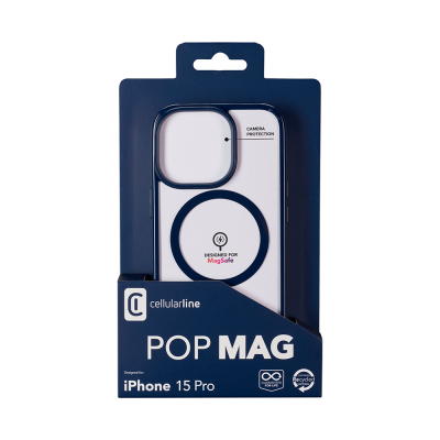 CELLULAR LINE Μαγνητική Θήκη Κινητού για Magsafe Φορτιστή iPhone 15 Pro Μπλε