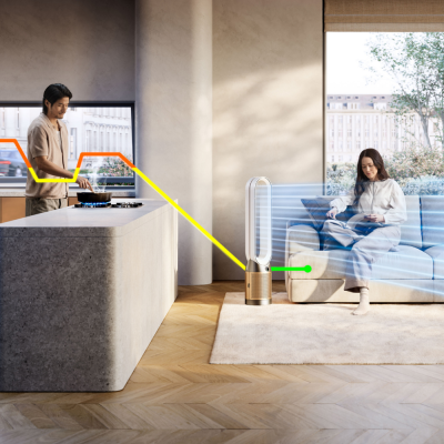 DYSON TP12 Purifier Cool PC2 De-NOx White/Gold