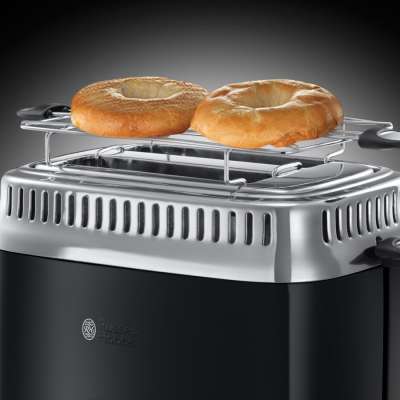 RUSSELL HOBBS 21681-56 Retro Classic Noir Toaster