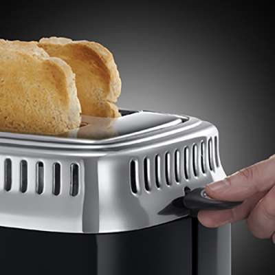 RUSSELL HOBBS 21681-56 Retro Classic Noir Toaster