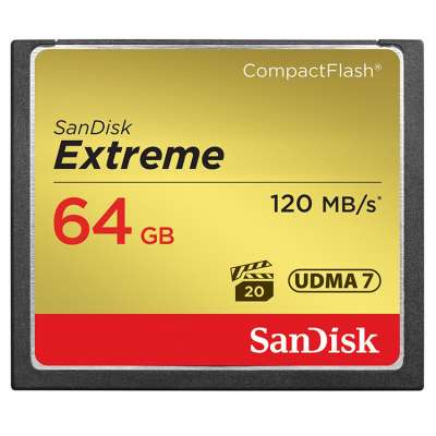 SanDisk Compact Flash Extreme 64GB 120/85MBs