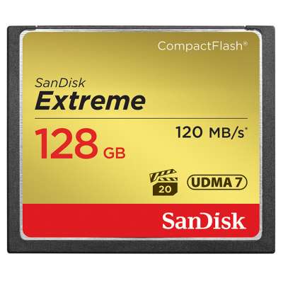 SanDisk Extreme CF 128GB 120/85MBs