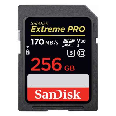 SanDisk SDSDXXY-256G-GN4IN Extreme Pro SDXC Card 256GB - 170MB/s V30 UHS-I U3