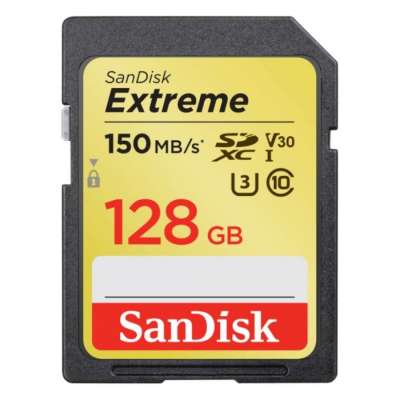 SanDisk Extreme SD 128GB 150MB/s V30 UHS-I U3