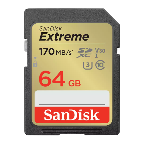 SanDisk Extreme 64GB SDXC UHS-I + 1 year RescuePRO Deluxe