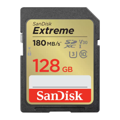 SanDisk Extreme 128GB SDXC UHS-I + 1 year RescuePRO Deluxe