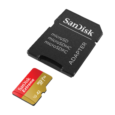 SanDisk Extreme microSDXC 64GB + SD Adapter + 1 year RescuePRO Deluxe