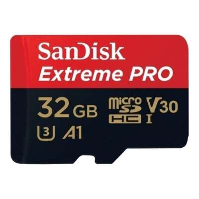 SanDisk Extreme PRO microSDHC 32GB + SD Adapter 100MB/s V30 UHS-I U3 A1