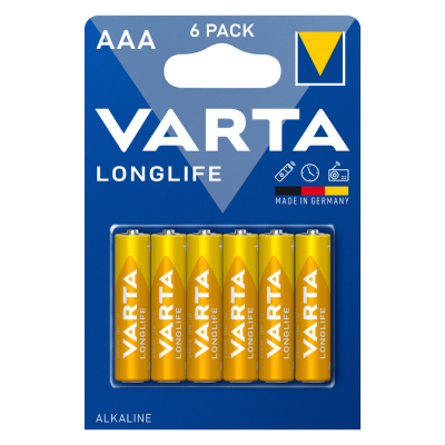 VARTA 4103 συσκ.6  AΛΚΑΛΙΚΗ LONGLIFE AAA (4+2)