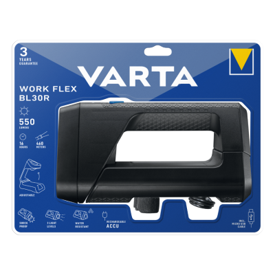 VARTA Φακός Εργασίας Work Flex BL30R Li-Ion 2600mAh Rechargeable