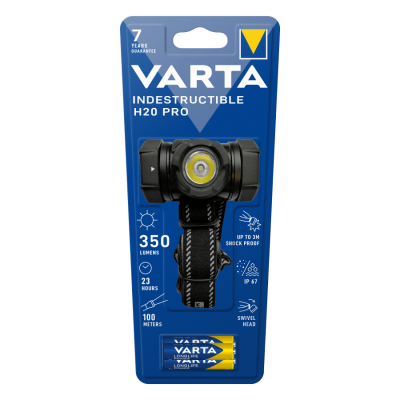 VARTA Φακός Κεφαλής Indestructible H20 Pro + 3xAAA