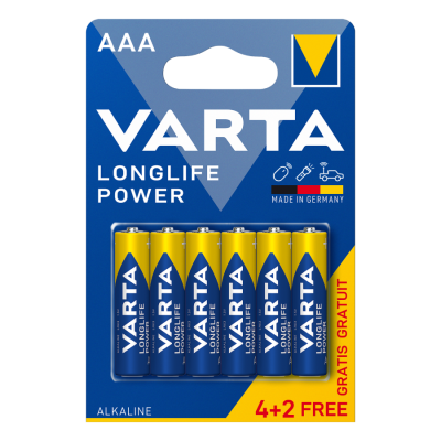 VARTA 4903 συσκ.6 AΛΚΑΛΙΚΗ LONGLIFE POWER AAA (4+2)