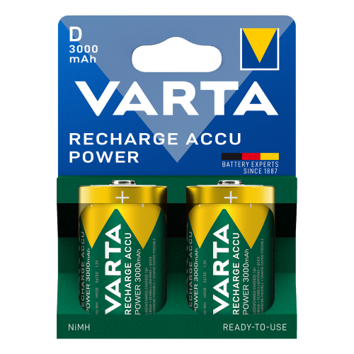 VARTA ΕΠΑΝΑΦΟΡΤΙΖΟΜΕΝΗ 3000mAh συσκ.2 D