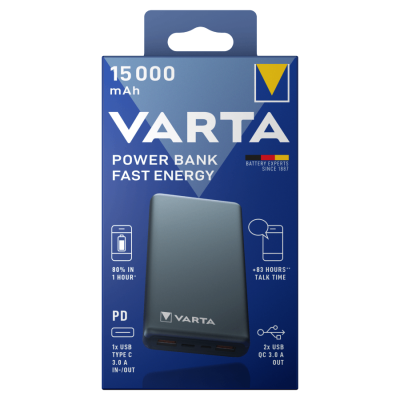 VARTA 57982101111 Powerbank Fast Energy 15000 mAh